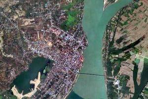 磅湛市衛星地圖-柬埔寨磅湛市中文版地圖瀏覽-磅湛旅遊地圖