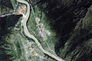 沙堆乡卫星地图-四川省甘孜藏族自治州新龙县如龙镇、村地图浏览