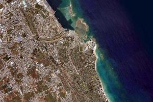 法马古斯塔市卫星地图-塞浦路斯法马古斯塔市中文版地图浏览-法马古斯塔旅游地图