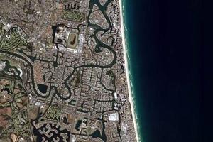 黃金海岸市衛星地圖-澳大利亞悉尼市墨爾本市昆士蘭州黃金海岸市中文版地圖瀏覽-黃金海�旅遊地圖