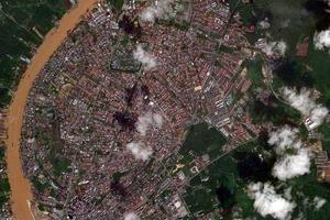 诗巫市卫星地图-马来西亚砂拉越州诗巫市中文版地图浏览-诗巫旅游地图