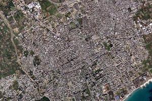 納布勒市衛星地圖-突尼西亞納布勒市中文版地圖瀏覽-納布勒旅遊地圖