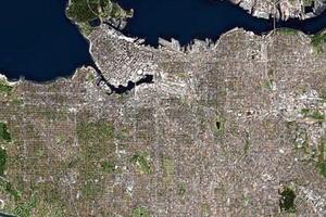 溫哥華市衛星地圖-加拿大溫哥華市中文版地圖瀏覽-溫哥華旅遊地圖