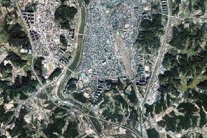 榮州市衛星地圖-韓國光州市慶尚北道榮州市中文版地圖瀏覽-榮州旅遊地圖