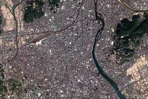 冈山市卫星地图-日本冈山市中文版地图浏览-冈山旅游地图