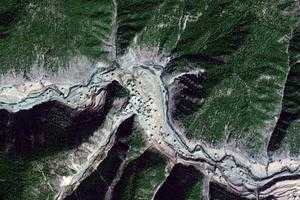 八角楼乡卫星地图-四川省甘孜藏族自治州雅江县八角楼乡、村地图浏览