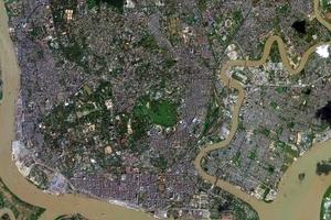 仰光市卫星地图-缅甸仰光市中文版地图浏览-仰光旅游地图