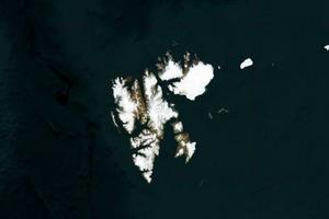 斯瓦尔巴群岛卫星地图