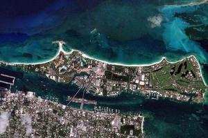 巴哈马天堂岛旅游地图