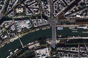 法国巴黎塞纳河畔旅游地图