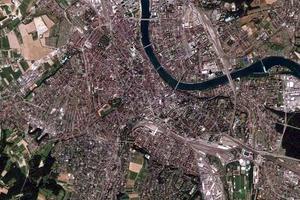 巴塞尔城卫星地图