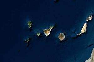 加那利群島衛星地圖