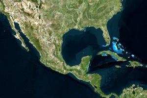 中美地區衛星地圖