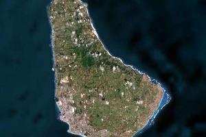 巴巴多斯卫星地图