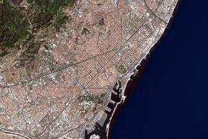 巴塞罗那卫星地图