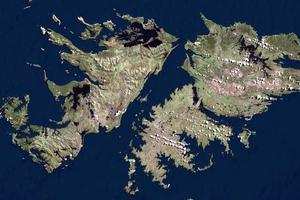 马尔维纳斯群岛卫星地图