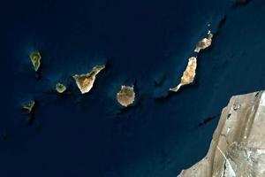 加那利群岛卫星地图