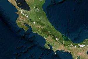 哥斯大黎加衛星地圖