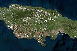 牙买加卫星地图
