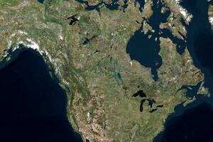 北美地区卫星地图