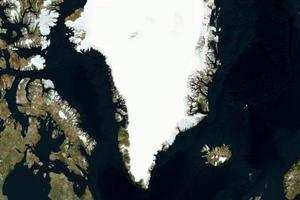 格陵兰卫星地图